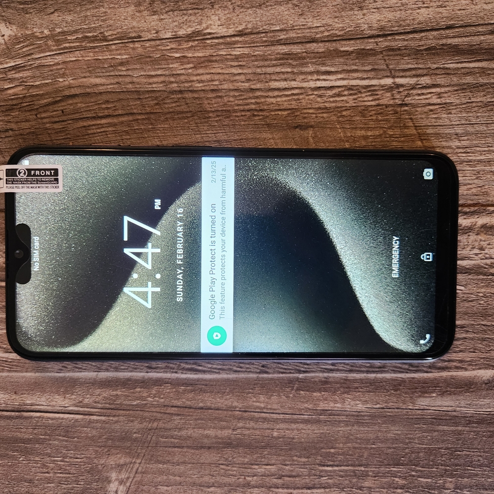 Black Smartphone with Notch Display